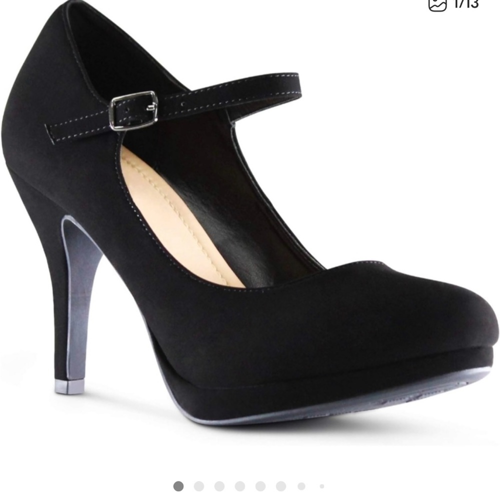 Marco Republic Denmark Elegant Black Mary Jane 4-inch Heels Available in 6 & 6.5